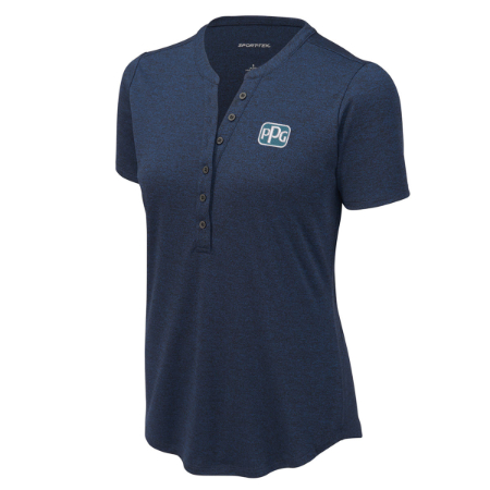 Ladies' Heathered Henley product image