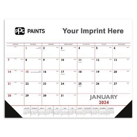 Red Desk Pad Calendar-PPG Paints product image