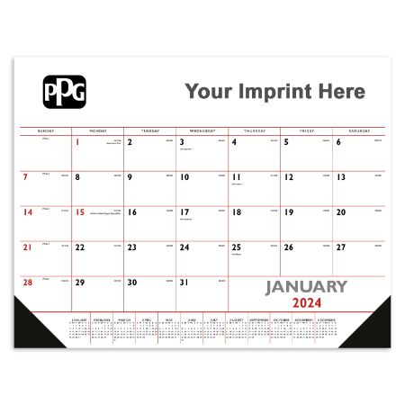 Red Desk Pad Calendar-PPG product image